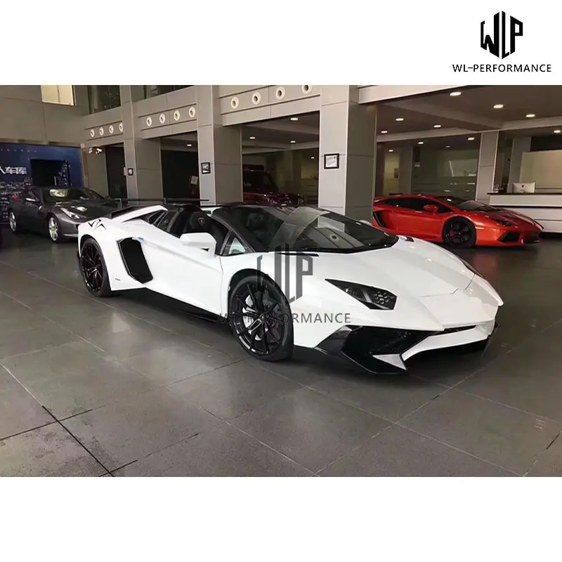 LP700 к LP750 стекловолокно передний бампер задний спойлер для Lamborghini Aventador LP750-4 Superveloce автомобильный Стайлинг 11-15