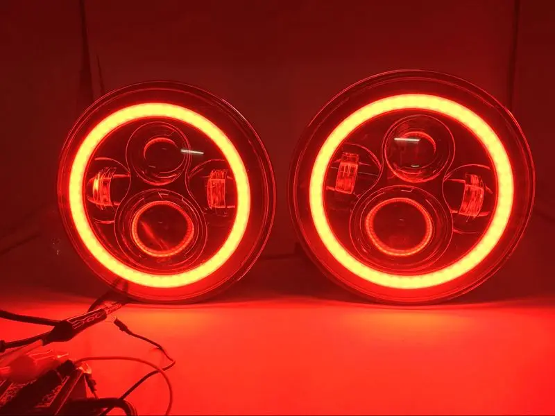 Авто автомобиль " дюймов круглые фары наборы для VW Beetle 1950-1979 Вт/Bluetooth RGB DRL Halo Кольцо Hi/Low Beam DOT одобрено