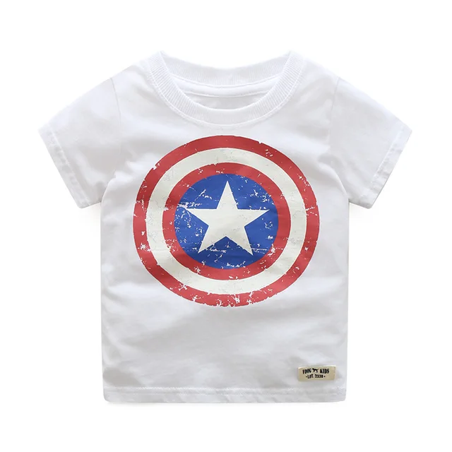 2018 Summer Kids Boys Short Sleeve T Shirts Cotton Captain America T Shirt Baby Boy Tops Tee Shirt children Clothing 5
