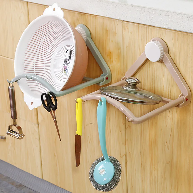 Kitchen Storage Organization Racks Holders Suction cup washbasin bathroom wall hanging storage rack hook kitchen JUL25