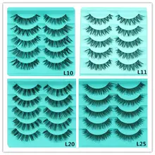 5 пара/лот, перекрещивающиеся накладные ресницы, полная полоска, ресницы, объемные, горячая распродажа, накладные ресницы, 4 стиля, Прямая поставка 2U0816