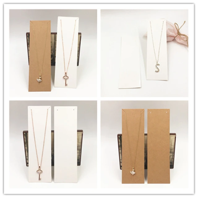 30pcs/lot Kraft Paper Jewelry Cards Wedding Necklace Display Cards Big Size Jewelry  Display Packaging - Jewelry Packaging & Display - AliExpress