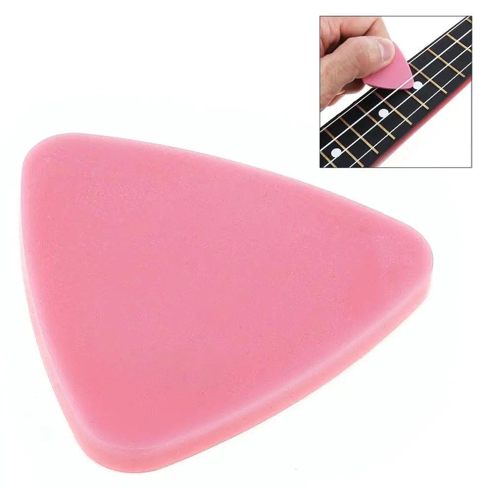 Мягкий розовый фетр укулеле/гитарная палочка толщиной 2 мм из силикона с нескользящей конструкцией