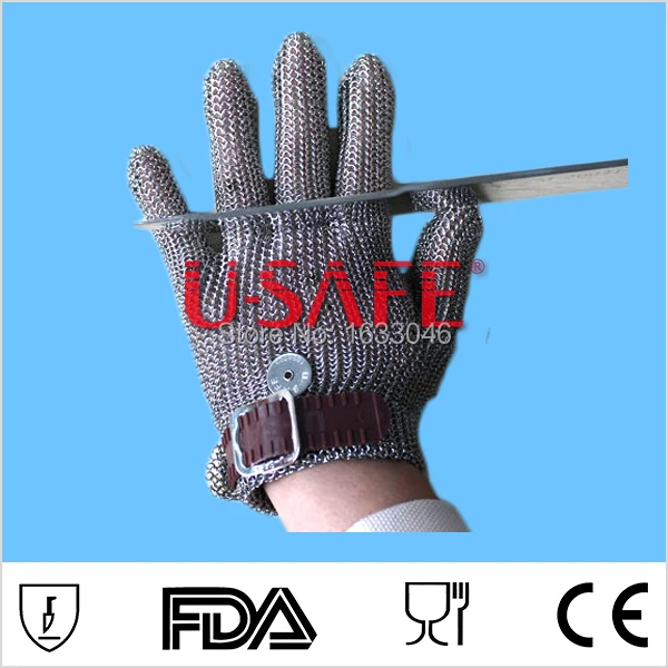 FREE SHIPPING Stainless steel five fingers gloves steel wire gloves