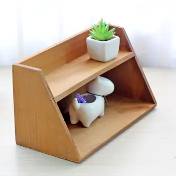 

Vintage Retro Storage Shelf Display Box Multifunctional Wood Sundries Shelf Wooden Cabinet Rack Office Desktop Storage Box Craft