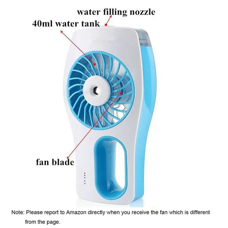Мини-вентилятор для запотевания Встроенный перезаряжаемый usb-вентилятор ручной персональный охлаждающий увлажнитель для домашнего офиса Портативный Кондиционер