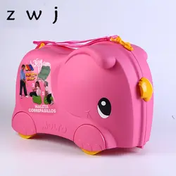Детские игрушки тележка чемодан Чемодан колеса мешок путешествия мальчик девочка может ездить чемодан
