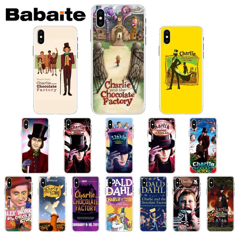 

Babaite Charlie and the Chocolate Factory TPU Soft Silicone Phone Case for iPhone 7 8 X XS MAX 6 6S 7plus 8Plus 5 5S XR