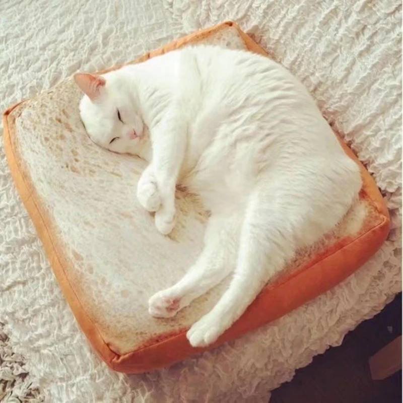 

New Cartoon Snacks Bread Plush Toy Creative Toast Cushion Food Series Slice Of Bread Toys Sponge Stuffed Sleeping Pillows 2 Size
