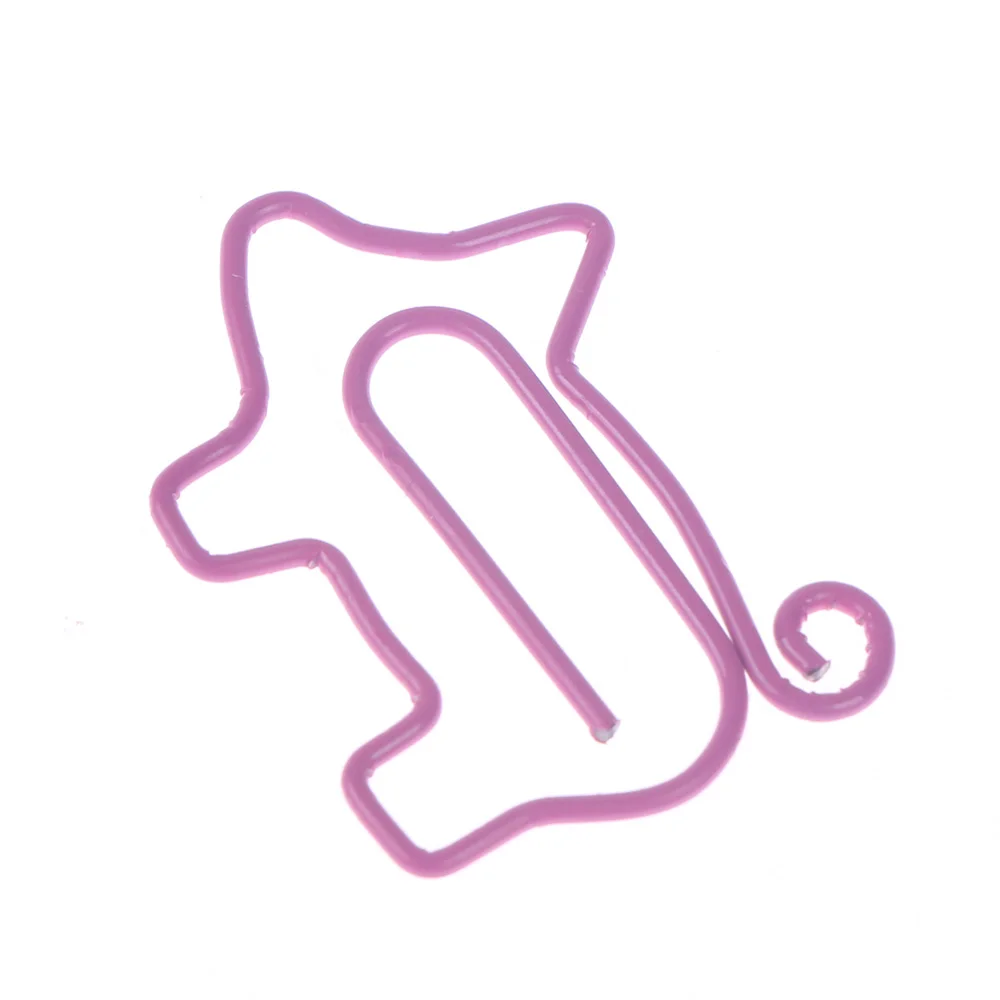 10 шт./упак. Милый Свинья розовый закрепить зажим для бумаги полый металлический связующий зажим школьная офисная поставка школьная закрепленная
