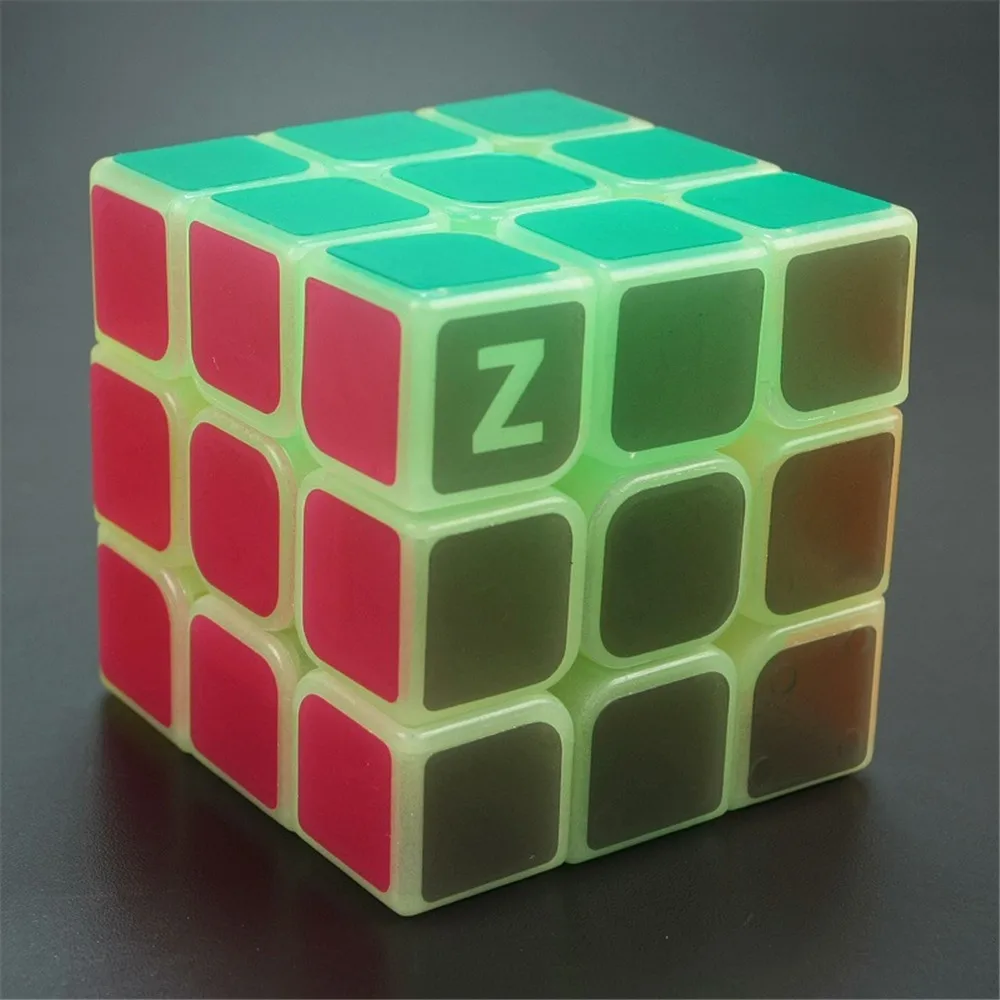 

Newest Zcube 3x3x3 Profissional Green Light Magic Cube Transparent Glow Competition Speed Puzzle Educational Cubes for Children