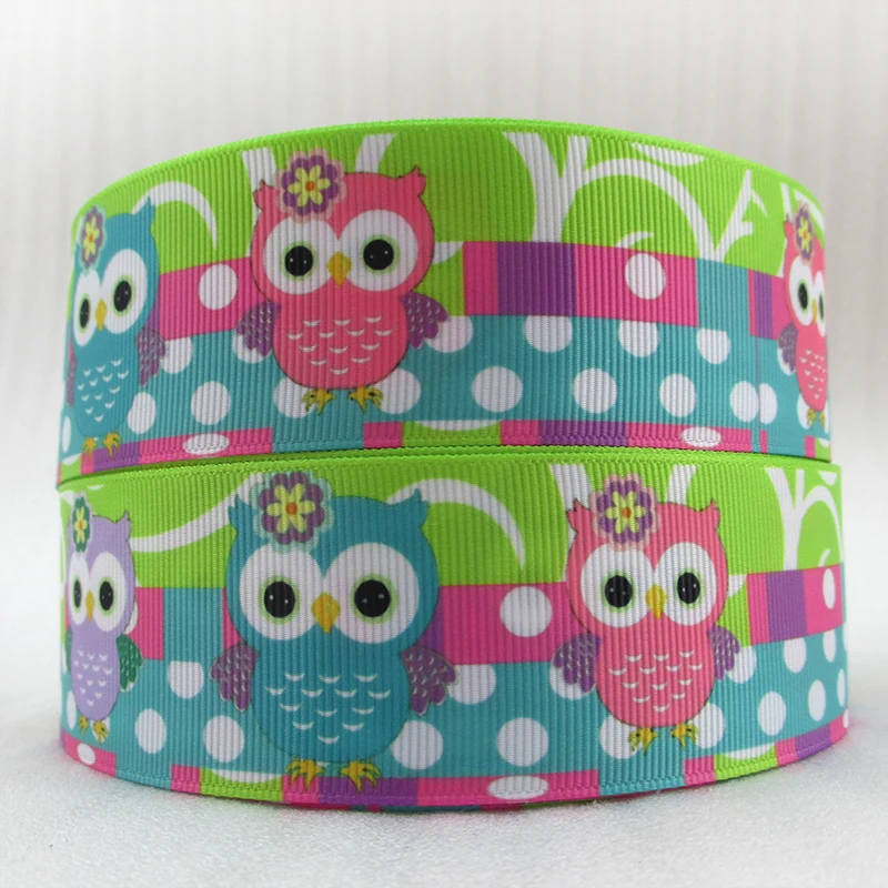 

10Y45996 1.5"(38mm) owl high quality printed polyester ribbon 10 yards, DIY handmade materials, wedding gift wrap