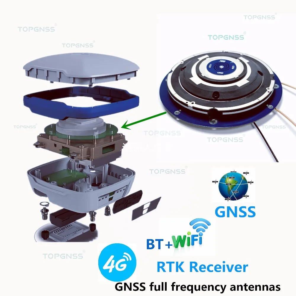 Gps/ГЛОНАСС/Beidou/Galileo/4G/wifi/BT/антенна, антенна GNSS, высокоточная съемка RTK Полная частота GNSS gps антенна приемника