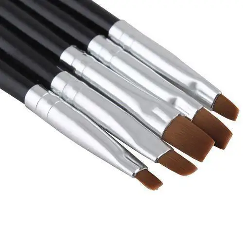 

5 Pcs/Set Nail Art Brush Nail Art Acrylic UV Gel Salon Pen Flat Drawing Painting Tips Manicure Brushes Kit Dotting Painting Tool