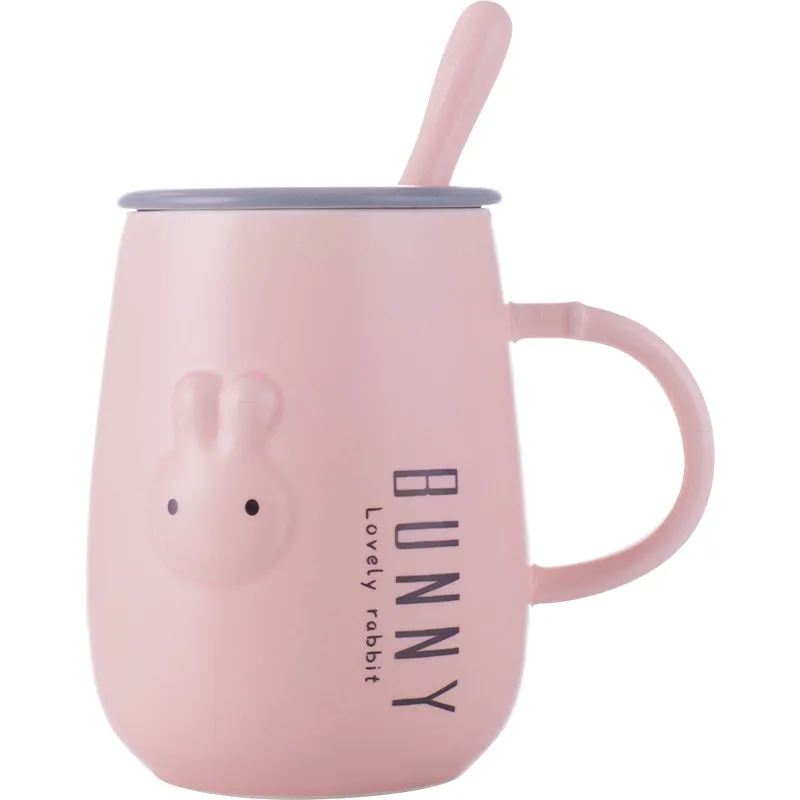 Regular Packaging Забавная чашка с кроликом, аниме кружка Taza Desayuno Kahve Fincan Tazas Creativas Caffe Cup Kubek Emaliowany, кофейная чашка с черепом - Цвет: Regular Packaging