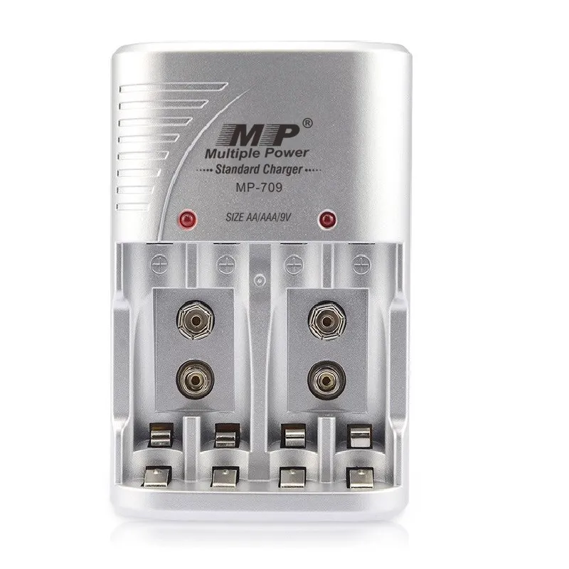 

MP 709 Standard Charger 4 slots for AA AAA 9V Ni-mh Ni-cd Rechargeable Battery 220V