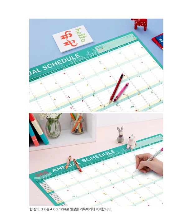 Планировщик 365 дневные календари планировщик милый мультфильм бумажные идеи план книга кавайные канцелярские школьные офисные принадлежности