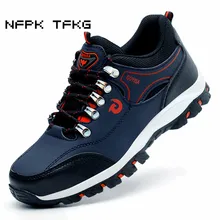 new fashion men large size breathable steel toe covers working safety shoes cow leather anti-puncture tooling security low boots