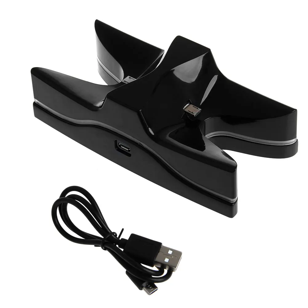 1 комплект 2 USB DC 5 V светодиодный Зарядное устройство станции Подставка для зарядки док SONY PS4 игровой контроллер-L060 Лидер продаж