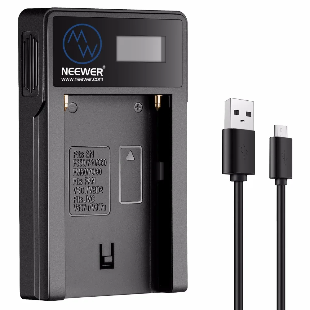 Neewer Micro USB зарядное устройство для Sony NP F550/F750/F960/F970 FM50/FM70/FM90 QM71D 91D F500H/F55H батареи|battery