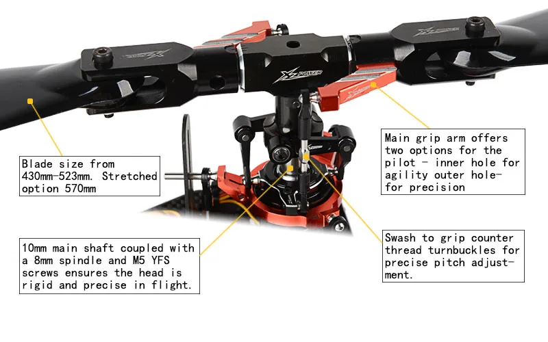 XLPower 520 RC Вертолет Комплект 6CH RC вертолет с безлетным Systerm