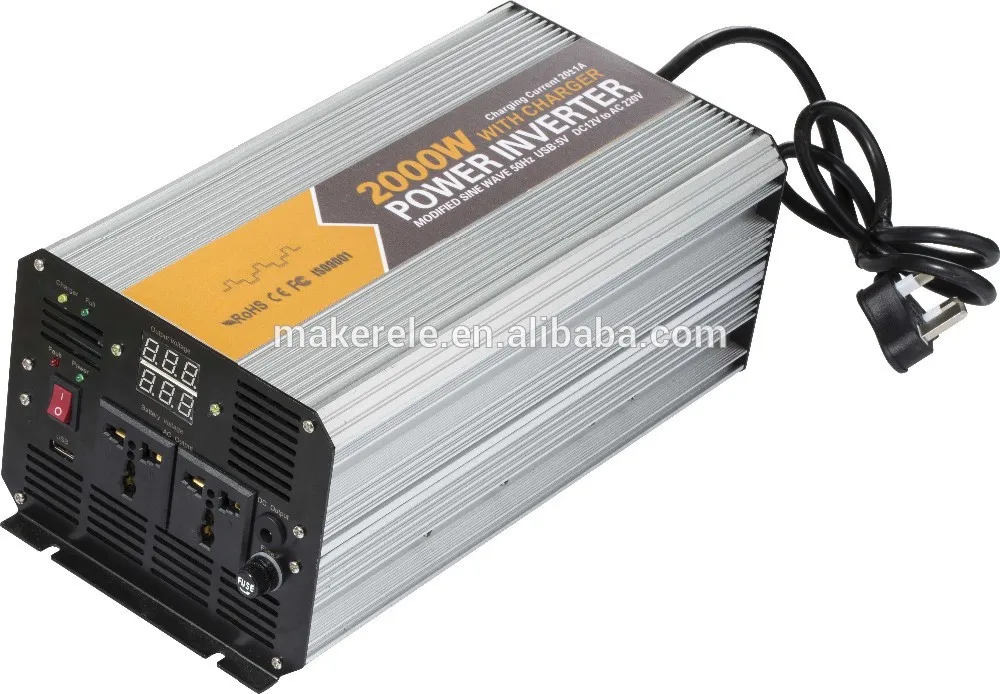 MKM2000-122G-C 2kw inverter 12 volt 220 volt 2kva inverter,modified sine wave electronics inverter circuit with charger