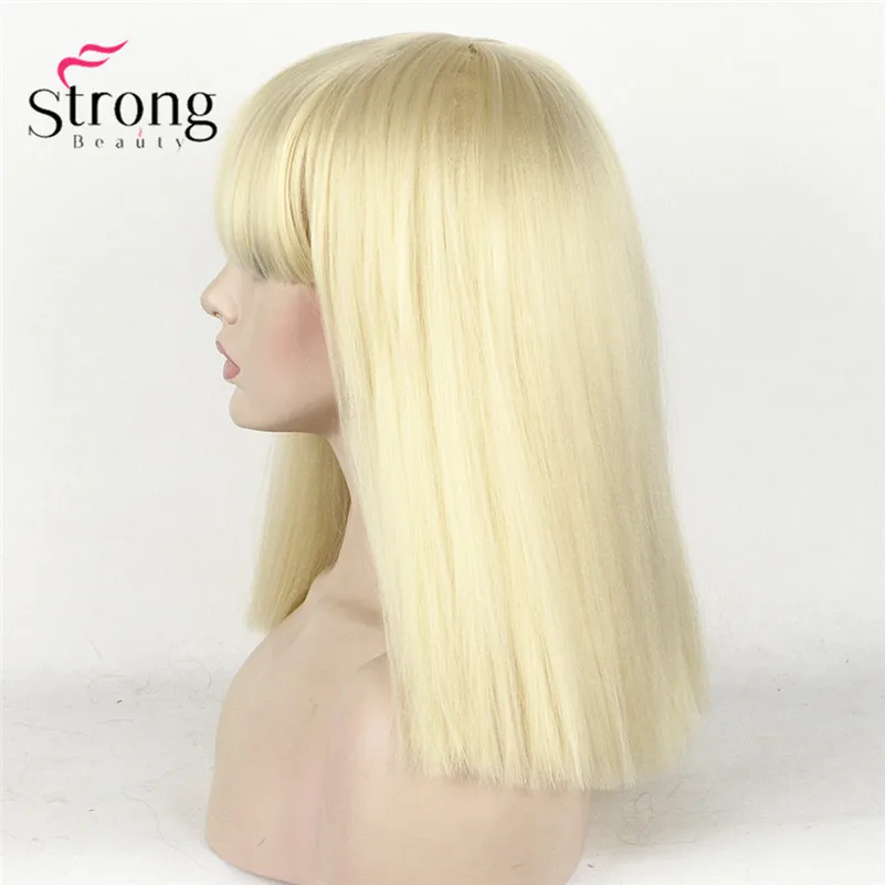 TY 1716A 613Kinky Straight Full Bangs Synthetic Wig (4)