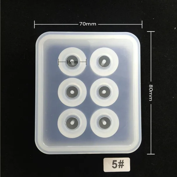 Новая прозрачная прямоугольная силиконовая форма для бусин квадратный шар 6 подвесных отверстий DIY форма из эпоксидной смолы для ювелирных изделий полимерные формы для ювелирных изделий - Цвет: 5
