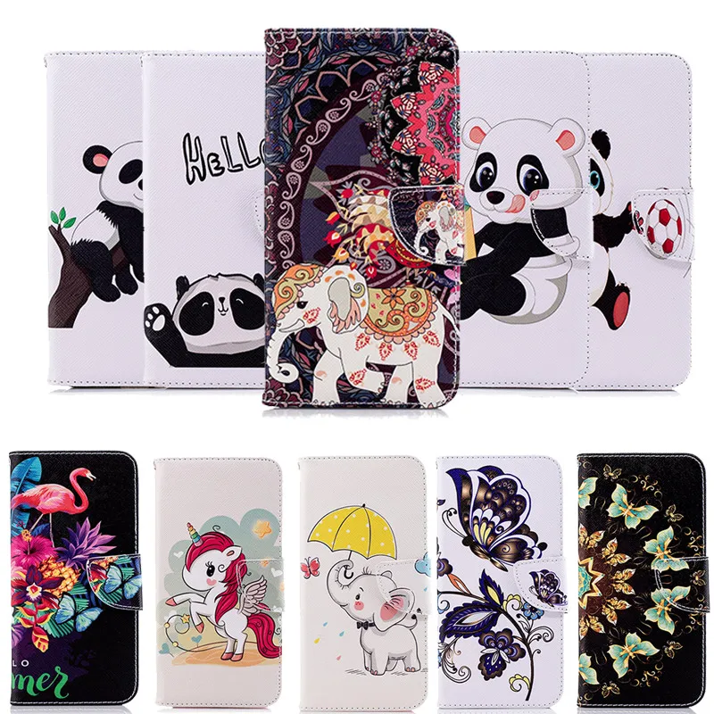 

For Coque Huawei Y5 Prime Y6 Y7 Y9 2018 Case Flip Leather Case For Huawei Y7 Y6 Y5 2017 Wallet Stand Book Cover Cartoon Case