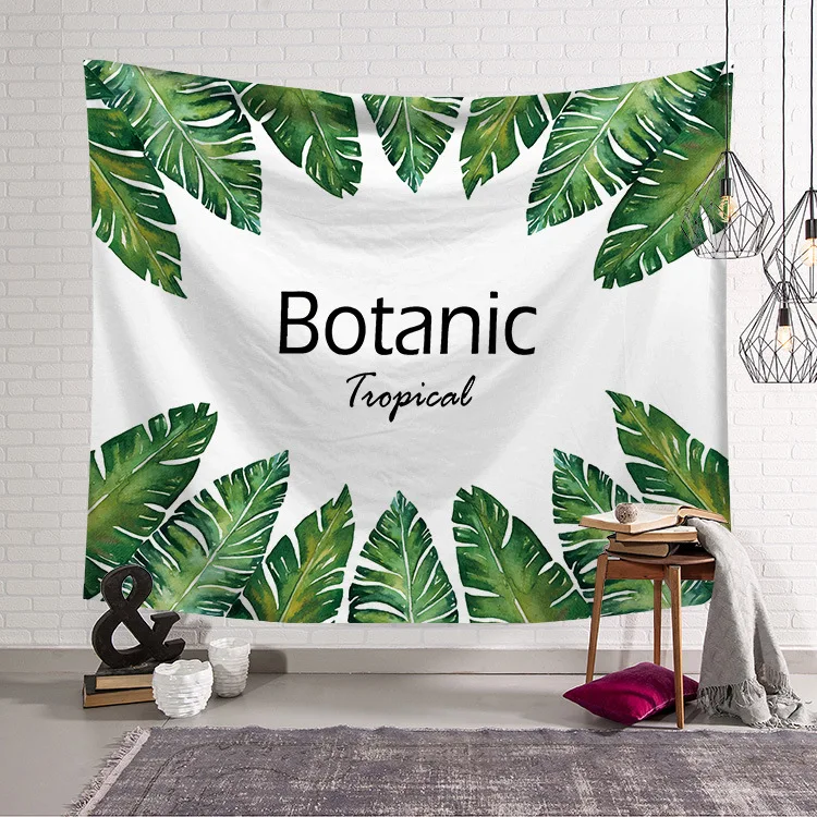 Тропические растения гобелен настенный большой Мандала индийский пляжный коврик полиэстер тонкое одеяло покрывало для йоги коврик одеяло домашний текстиль