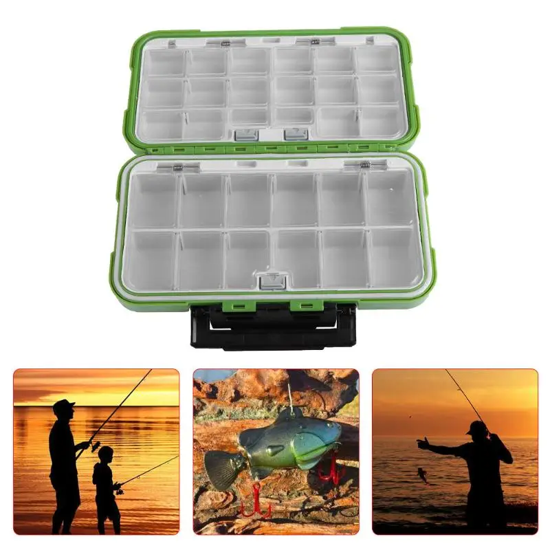 Double Layer 30 Slots Carp Fishing Box Tackle Lures Bait Case Large