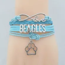 Любовь браслет с биглем подвеска-талисман в виде собаки beagles мама собака кожаный браслет и браслет для женщин и мужчин ювелирные изделия