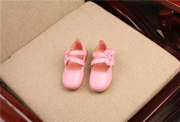 best leather shoes JGVIKOTO Sweet Cute Girls Shoes With Butterfly-knot Princess Toddlers Medium Children Flats Soft Children's Leather Shoes 21-30 children's sandals near me