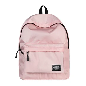 

CH1505-D4 New Cross-border High School Students Pink Bag for Men and Women Large-capacity Nylon Backpack