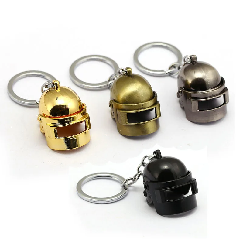 Game PUBG Level 3 Helmet Keychain Small Size Metal Can Open Key Chain Key Holder Portachiavi ...