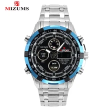 СВЕТОДИОДНЫЙ цифровой кварцевые часы Relogio Masculino Топ бренд класса люкс мужские часы из нержавеющей стали ремешок Военные Наручные часы мужские