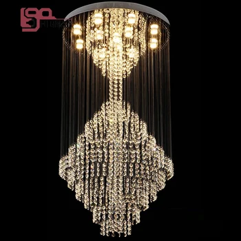 

new design large crystal chandeliers crystal lamp hanging light modern hall chandelier