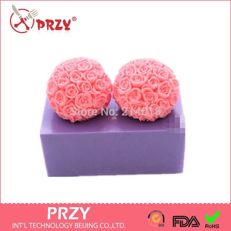 

Valentine's day 3D roses hand-baked cake ball silicone molds Cake decoration mold Cake mold Handmade soap mold candle