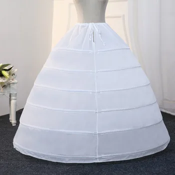

Free Shipping 6 Hoops Petticoats for Wedding Dress Ball Gowns Crinoline underskirt saiote de noiva Six Hoop