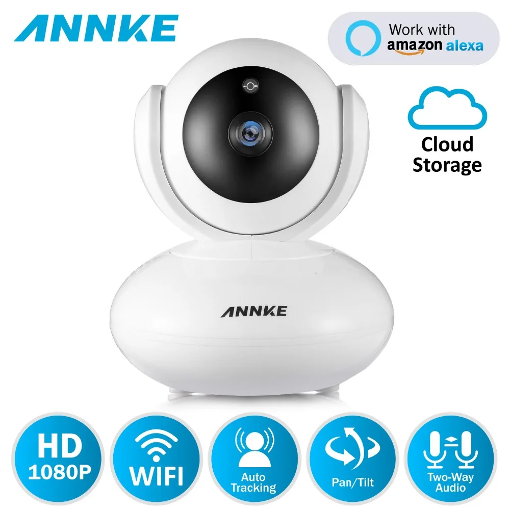 

ANNKE PTZ 1080P FHD IP Wireless Video Security Camera Two Way Audio Baby Monitor Day Night Monitoring WIFI Surveillance CCTV Cam