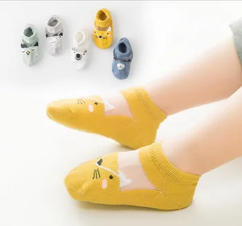 

DHL 50set 5 Pair/set Kids Socks Summer Thin Comfortable Breathable Cotton Fashion Baby Socks Toddler Girls for 0~6 Year