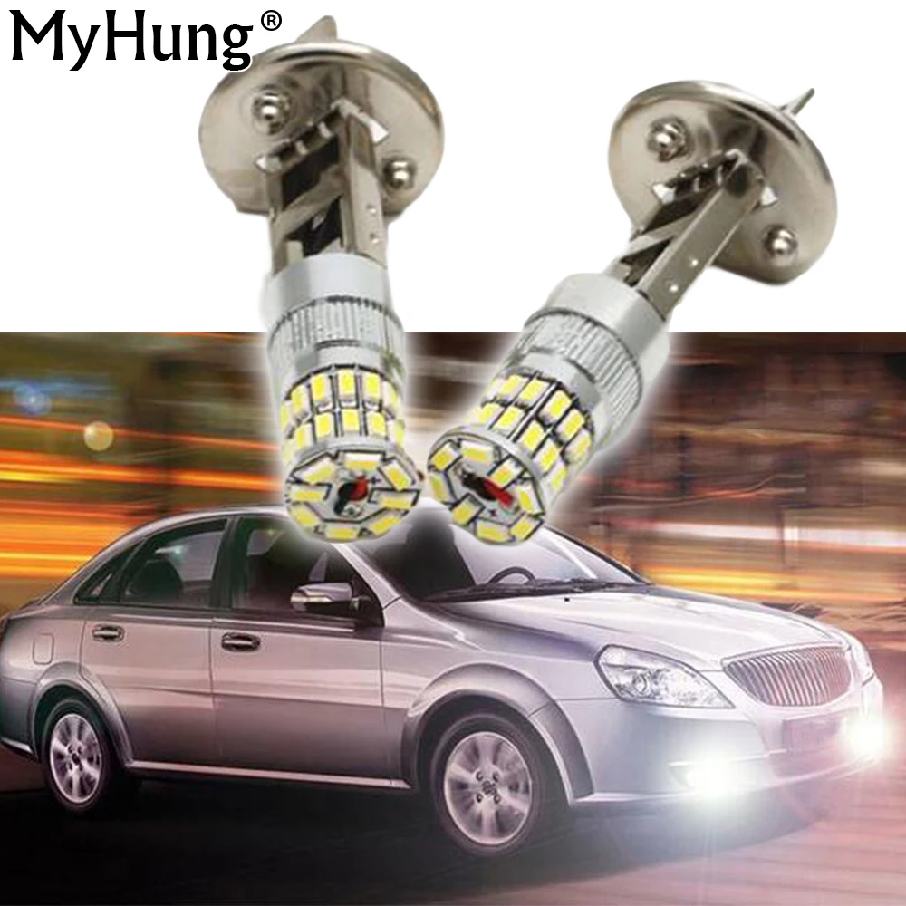 

6500K White H1 Light NO Error Super Bright Fog Driving Lamp 3014 36SMD Car LED Bulbs 7.2W Auto Lamps For ford toyota honda 1pair