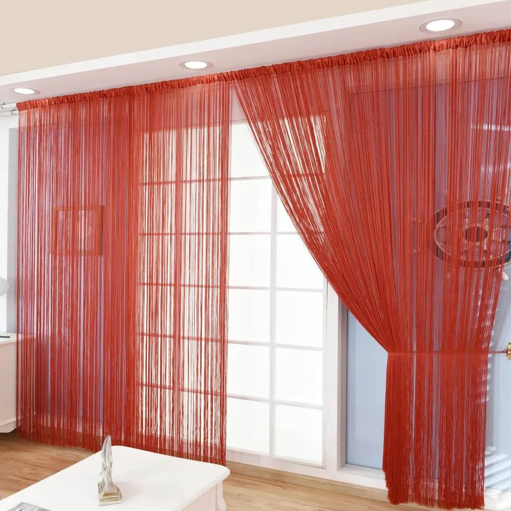 

Encryption Stripe Perspective Straight Line Partition Tube String Curtain Living Home Decor Wedding Hotel 3x3m French Window