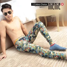 Новинка, мужское хлопковое термобелье, подштанники, подштанники с принтом, подштанники, леггинсы, колготки, зима-осень, штаны, нижняя часть-5 цветов