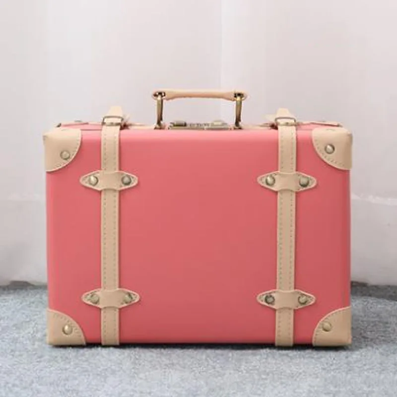 Детский чемодан, детский Багаж, маленькие модные сумки, чемодан, розовый полиуретановый полипропиленовый материал, высококачественный брендовый Детский чемодан - Цвет: 12 inch