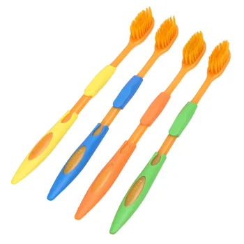 

1 Pack/4 Pcs Bamboo Charcoal Toothbrush Nano Brush Home Oral Care Double Ultra Toothbrushes Soft Dental Health