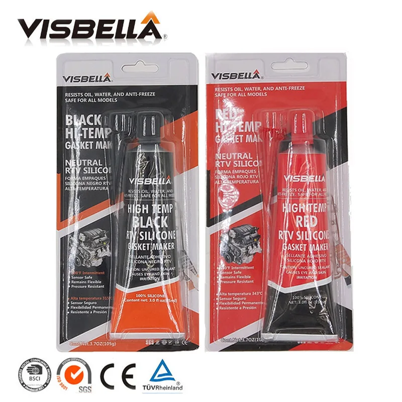 Visbella Satandard A Quality Acetoxy RTV Gasket Maker Grey 85g 2 PC Lot Grey High Temperature Silicone gasket maker Fast Glue Visbella Satandard A Quality Acetoxy RTV Gasket Maker Grey 85g 2 PC Lot Grey High Temperature Silicone gasket maker Fast Glue