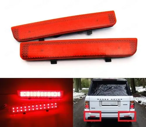 

CYAN SOIL BAY Red Bumper Reflector LED Tail Brake Stop Light L322 Range Rover LR2 Freelander 2 For Land Rover