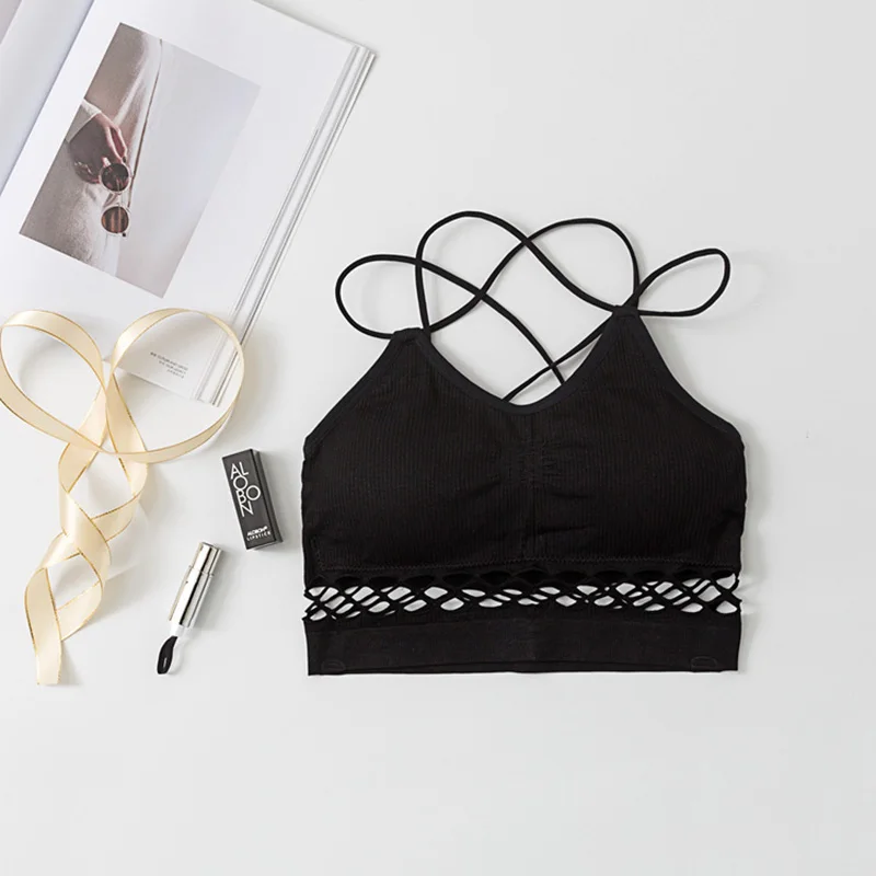 SP&CITY Sporty Style Bandage Design Sexy Bra Women Fashion Push Up Bras Cotton Tube Top Female Lingerie Summer Wrapped Chest