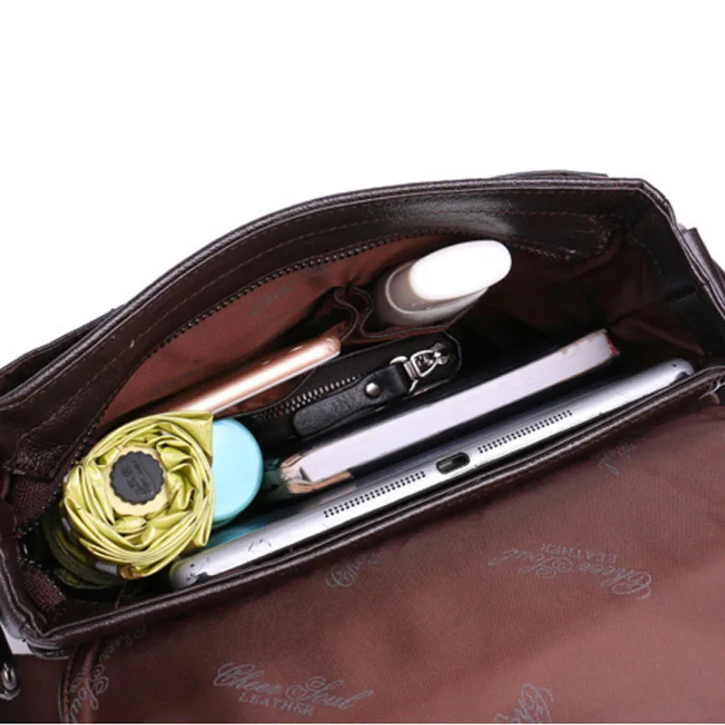 Мужская модная Высококачественная деловая сумка через плечо из натуральной яловой Кожи, Чехол для сигарет, сумки для телефона, кошелек